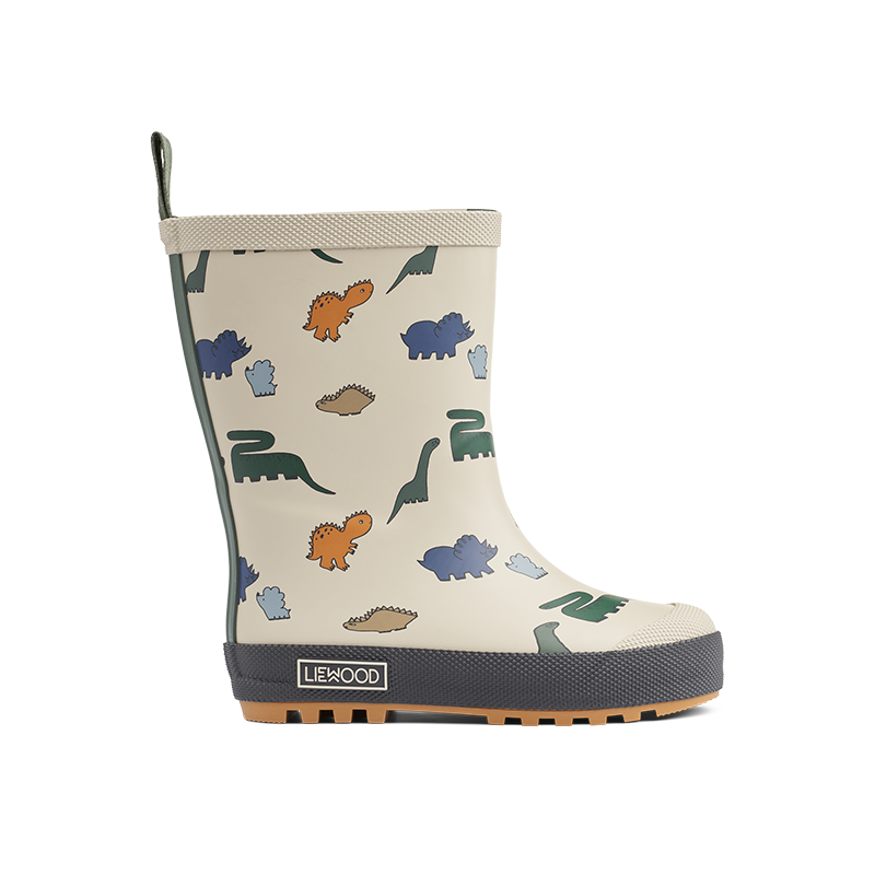 Regenstiefel für Kinder mit Dinoprint von Liewood. 