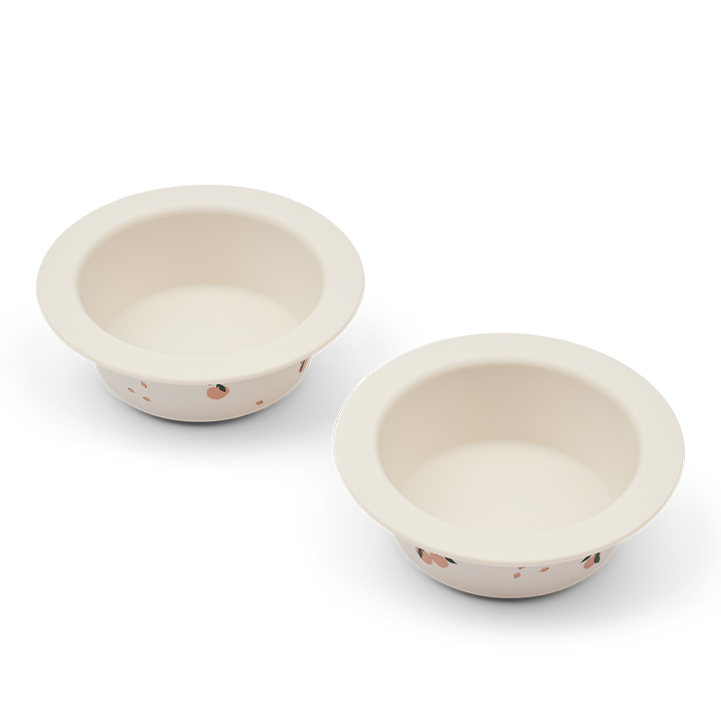 Liewood Silikon Teller mit Saugnapf 2er Set 'Peony' Peach/Sea Shell