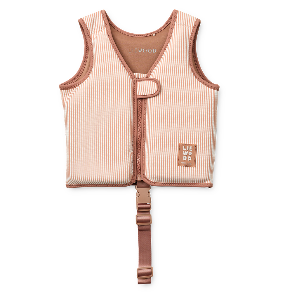 Gilet de natation Liewood « Dove » rayé Toscane pâle/Crème de la Crème