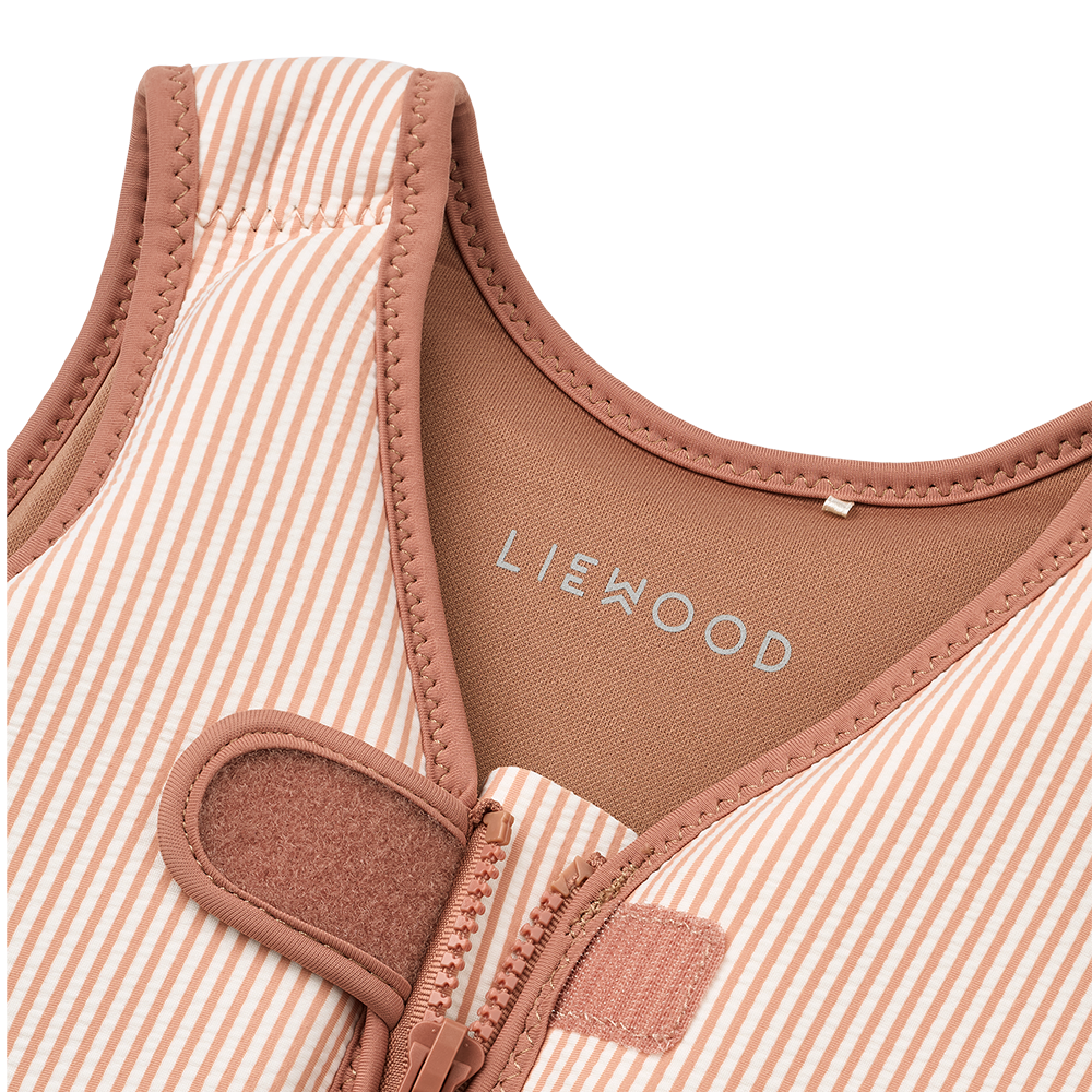 Gilet de natation Liewood « Dove » rayé Toscane pâle/Crème de la Crème