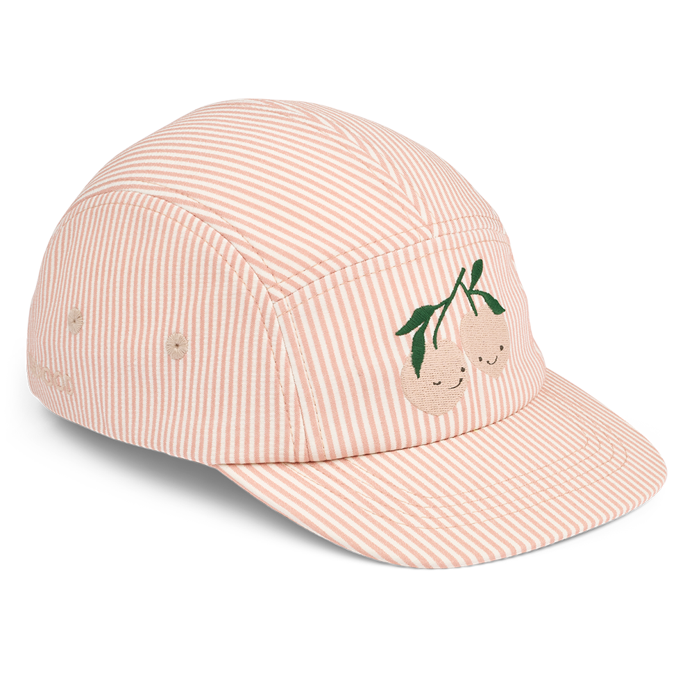 Casquette Liewood Seersucker « Rory » rayée Toscane pâle/Crème de la Crème