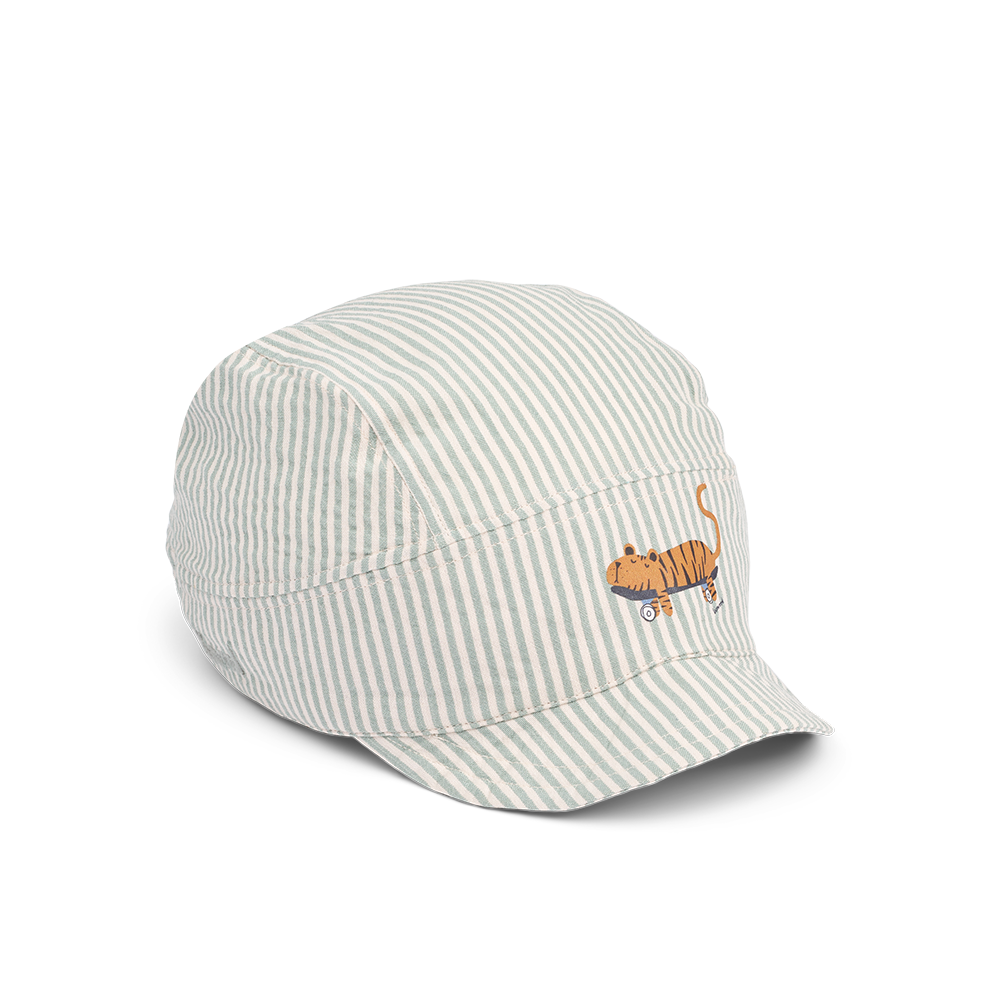 Liewood Chapeau de soleil en seersucker « Theon » Peppermint/Sandy