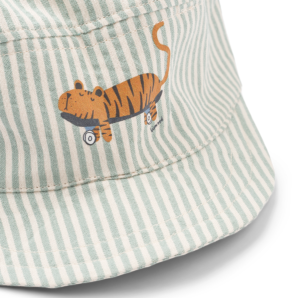 Liewood Chapeau de soleil en seersucker « Theon » Peppermint/Sandy