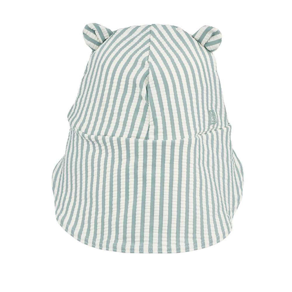 Chapeau de soleil UV Liewood Seersucker « Senia » Peppermint/Sandy