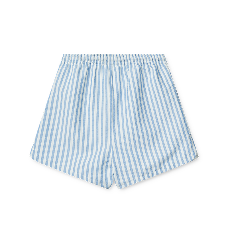 Liewood Seersucker UV-Badeshorts 'Aiden' Stripe Riverside/Creme de la Creme
