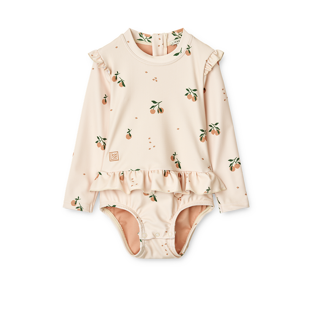 Liewood Baby UV Swimsuit 'Sille' Peach/Sea Shell
