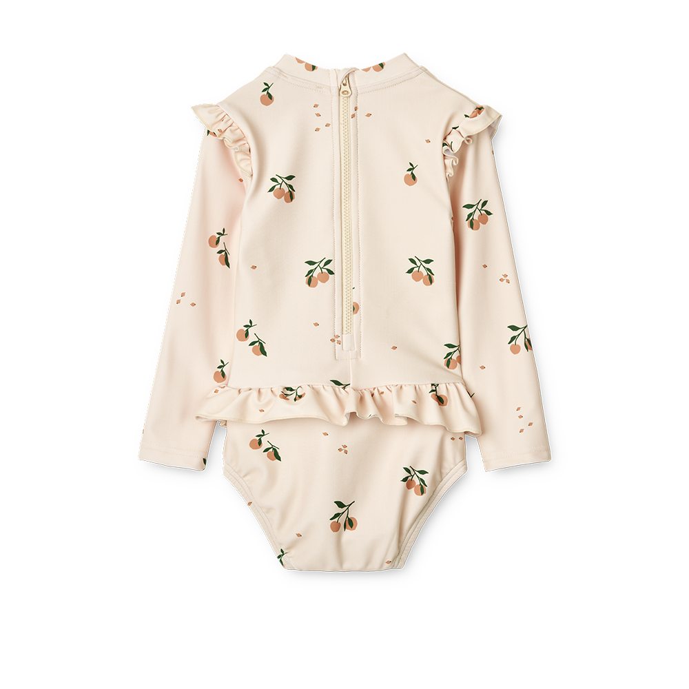 Liewood Baby UV Swimsuit 'Sille' Peach/Sea Shell