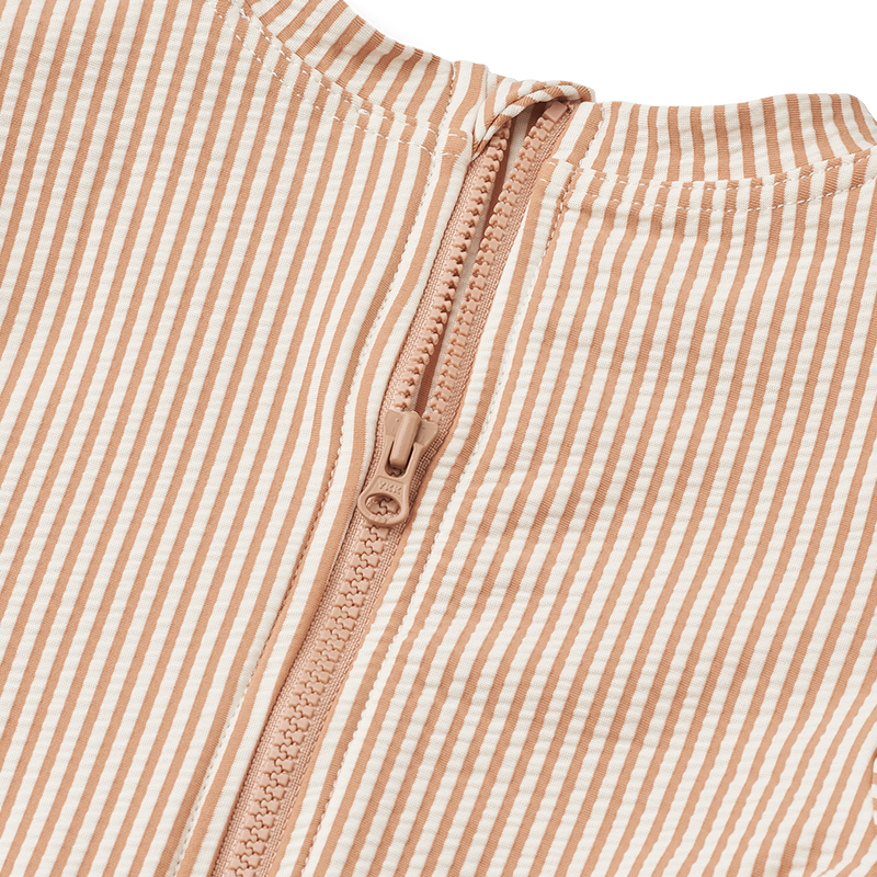 Liewood  Seersucker UV-Badeanzug 'Sille' Stripe Pale Tuscany/Creme de la Creme