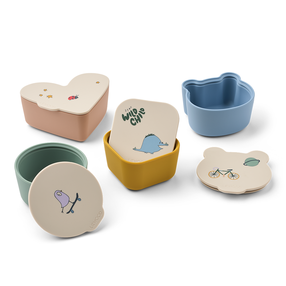 Liewood  Kinder Snackbox 4er-Set 'Toto' Tamtam/Sandy