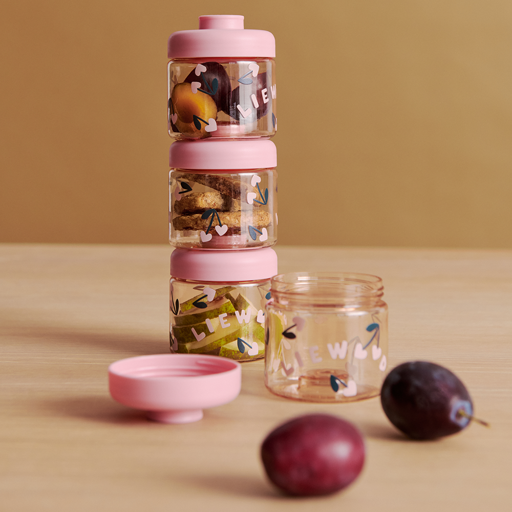 Liewood Snack Container 'Dominique' Cherry Heart/Rosey