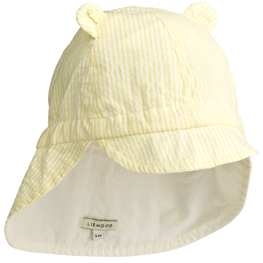 Liewood wendbarer Sonnenhut 'Gorm' Stripe Lemonade/Creme de la Creme
