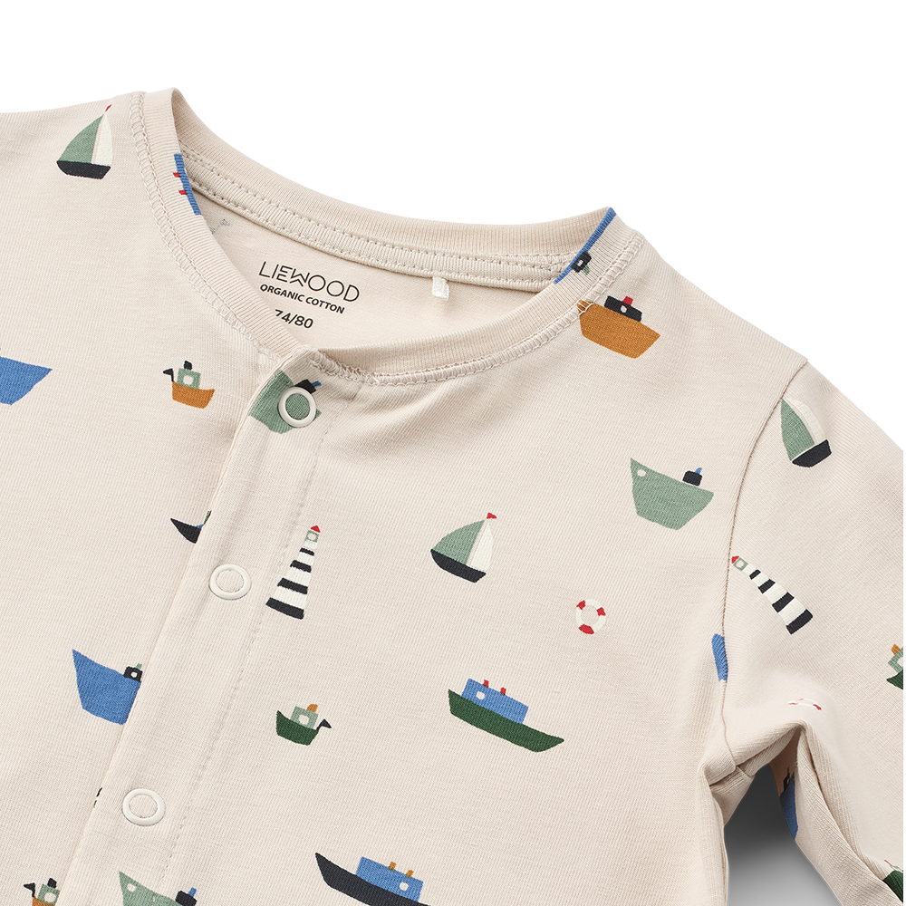 Liewood Strampler 'Birk' Mini Sailing/Sandy