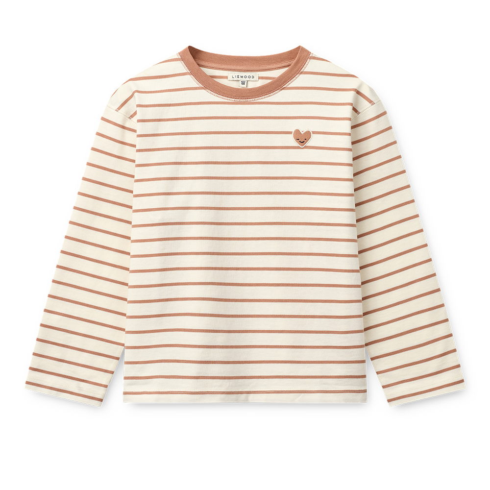 Liewood Baumwoll Langarm Shirt 'Tyler' Heart Tuscany Rose/Creme de la Creme