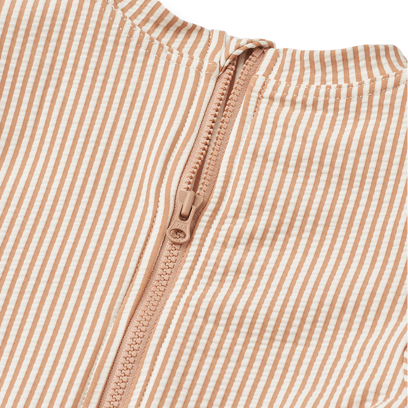 Liewood  Baby Seersucker UV-Badeanzug 'Sille' Stripe Pale Tuscany/Creme de la Creme