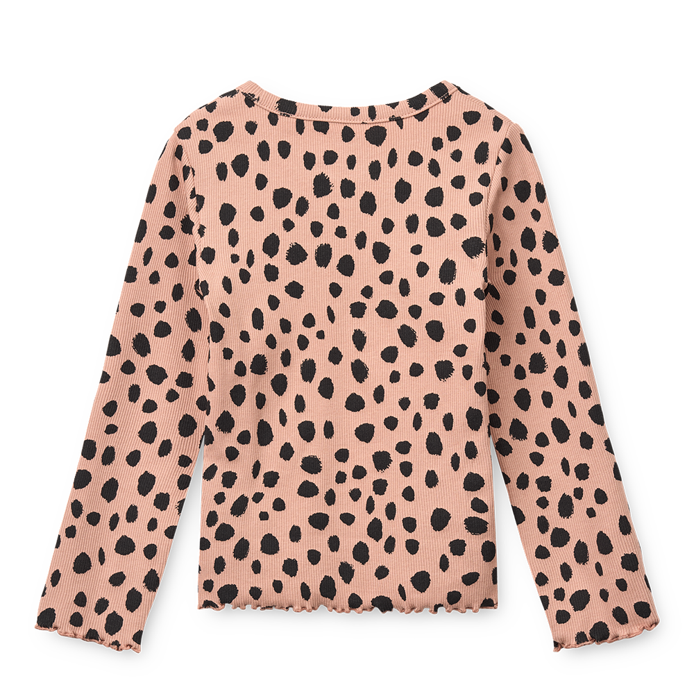 Liewood Langarmshirt in Rippstrick 'Nieve' Leo Spot/Pale Tuscany