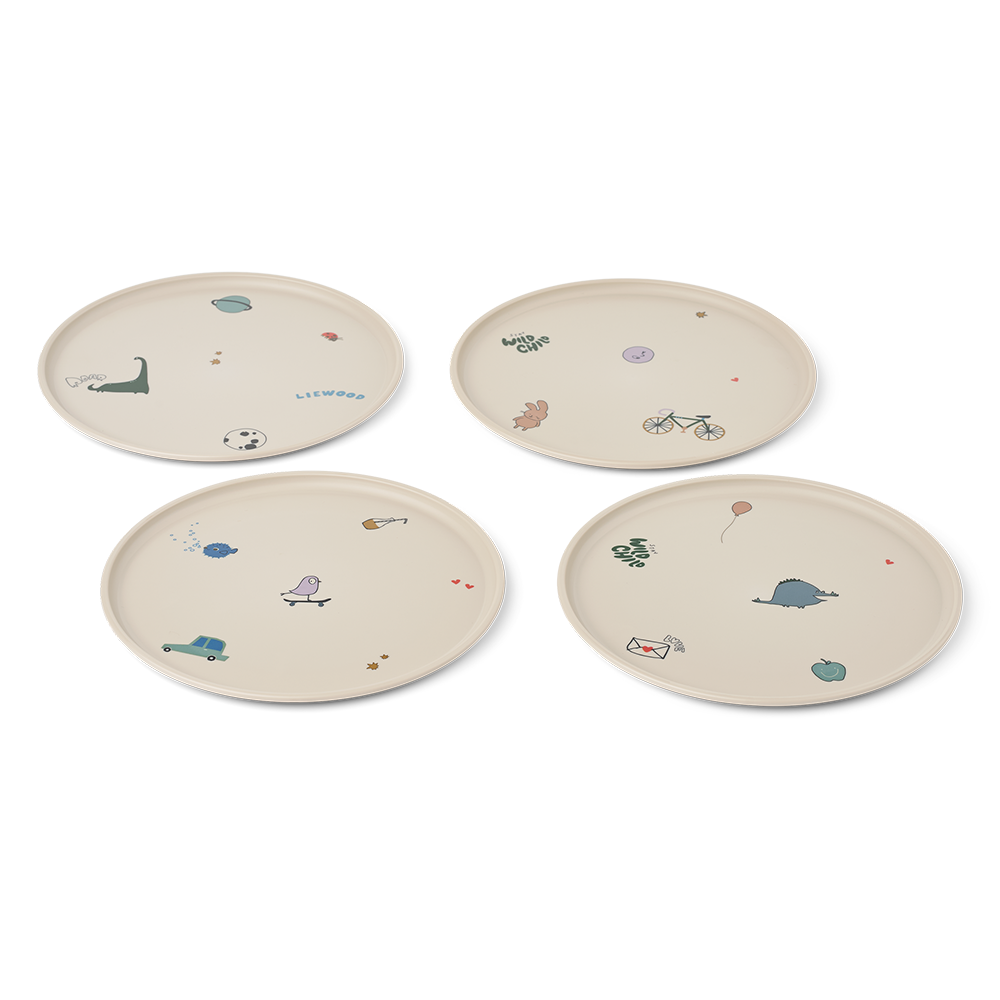 Liewood Teller 4er Set 'Remco' Tamtam/Sandy