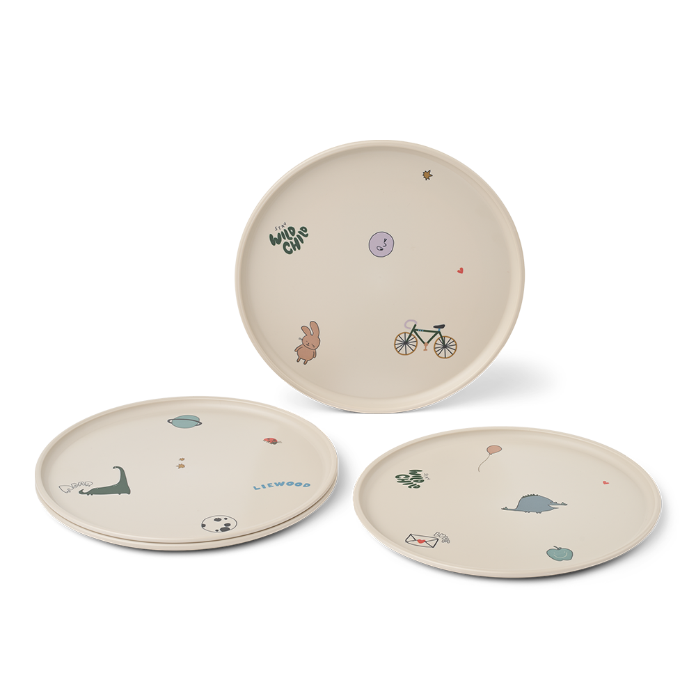 Liewood Teller 4er Set 'Remco' Tamtam/Sandy