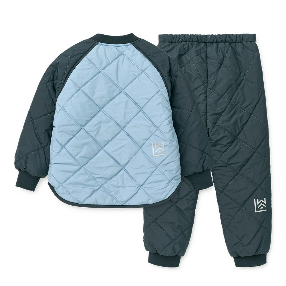 Liewood Thermo Jacket/Pants Set 'Zella' Beach Blue/Classic Navy Mix