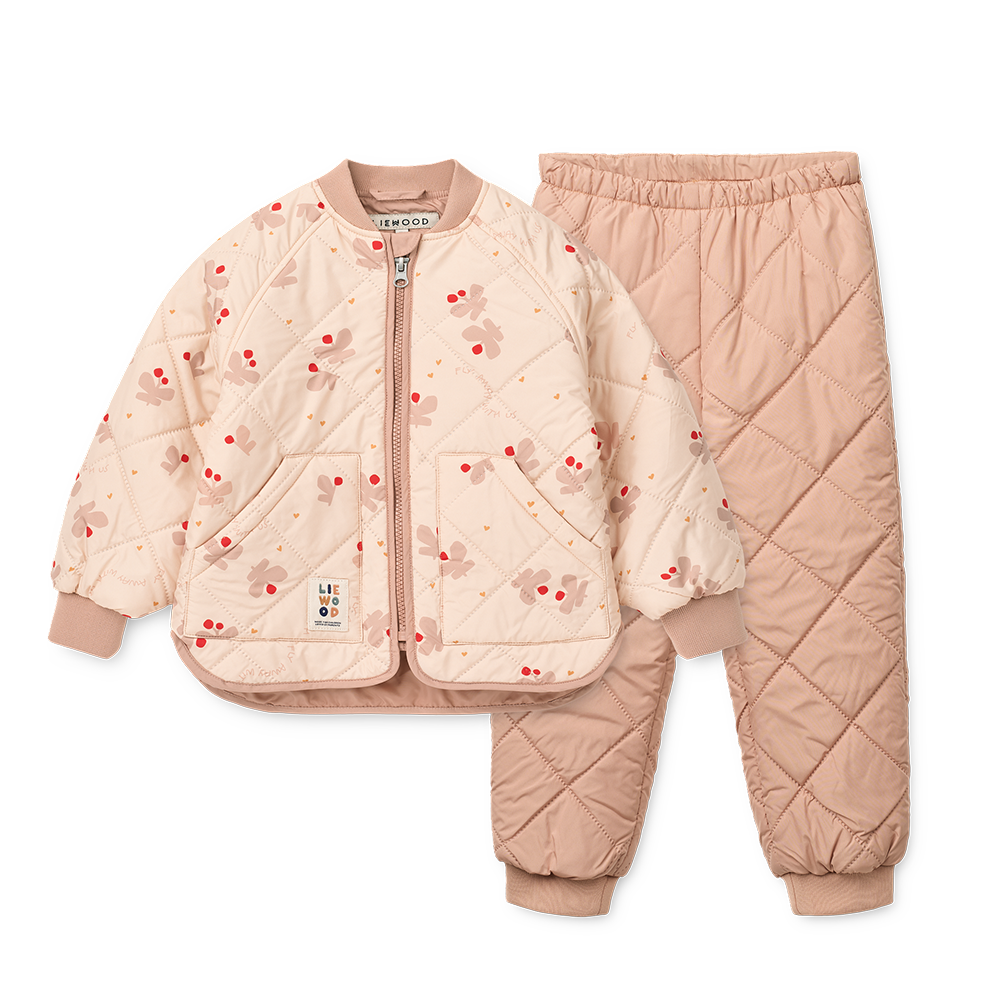 Liewood  Thermojacke/-hose Set 'Zella'  Butterfly/Apple Blossom