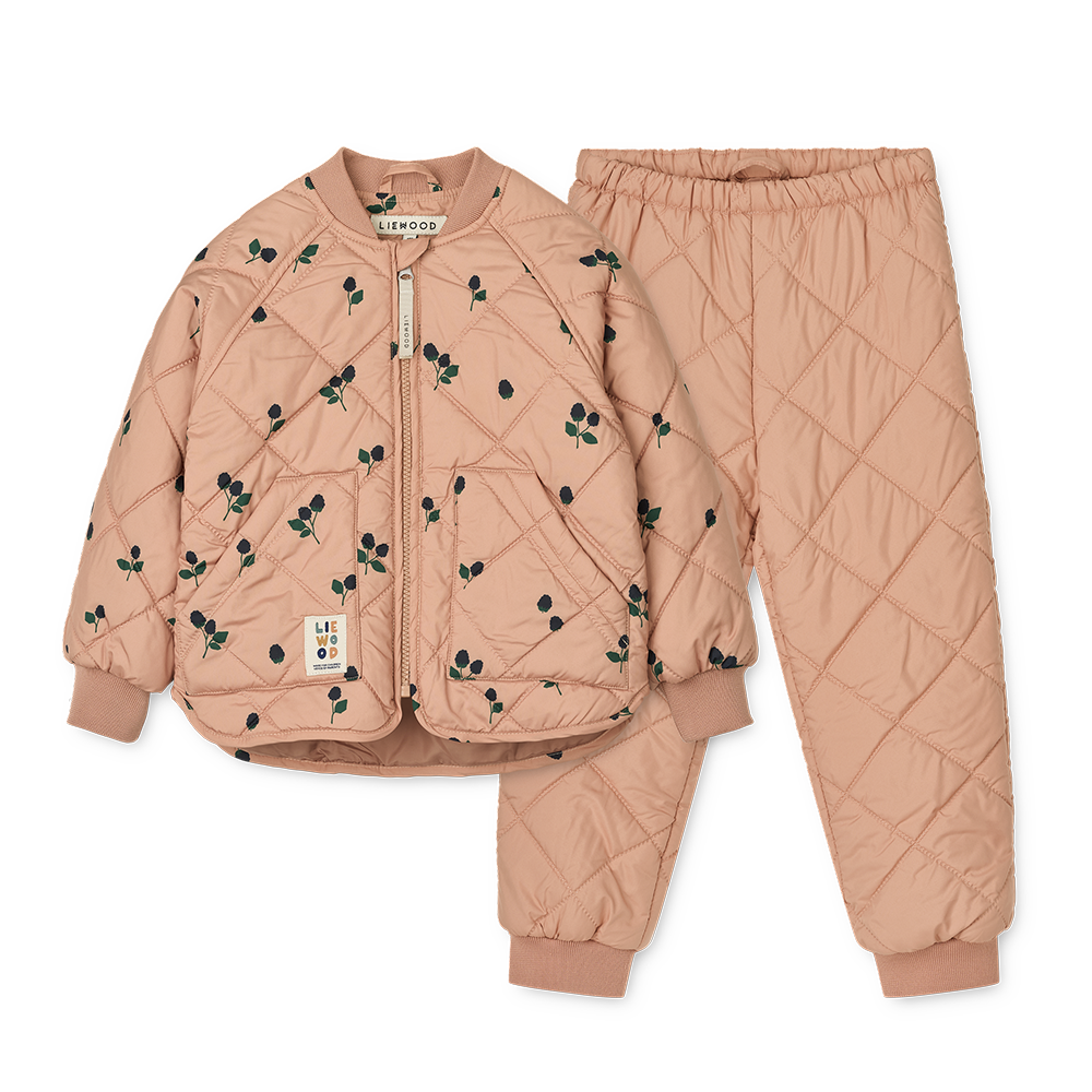 Liewood  Thermojacke/-hose Set 'Zella'  Berry/Pale Tuscany/Embroidery - Online MY SNOWFLAKE