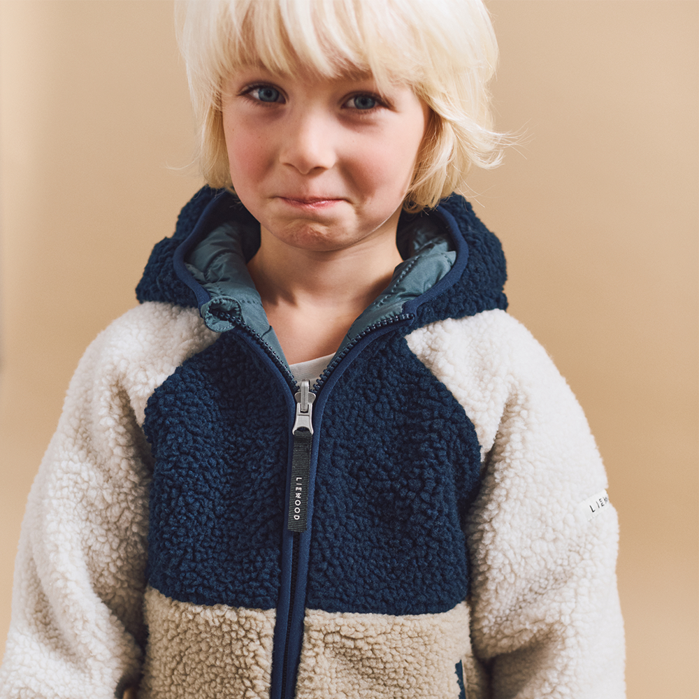 Liewood Wendbare Thermojacke 'Jackson' Whale Blue Multi Mix - Online MY SNOWFLAKE