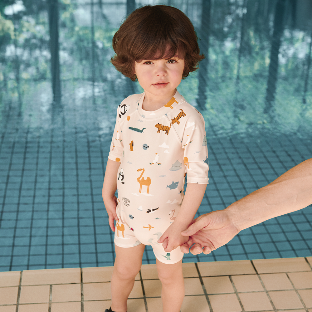 Liewood Baby Bade-Jumpsuit 'Thor' Around the World/Sandy