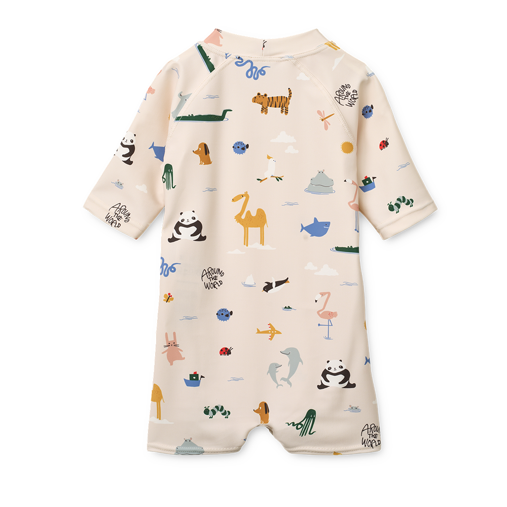 Liewood Baby Bade-Jumpsuit 'Thor' Around the World/Sandy