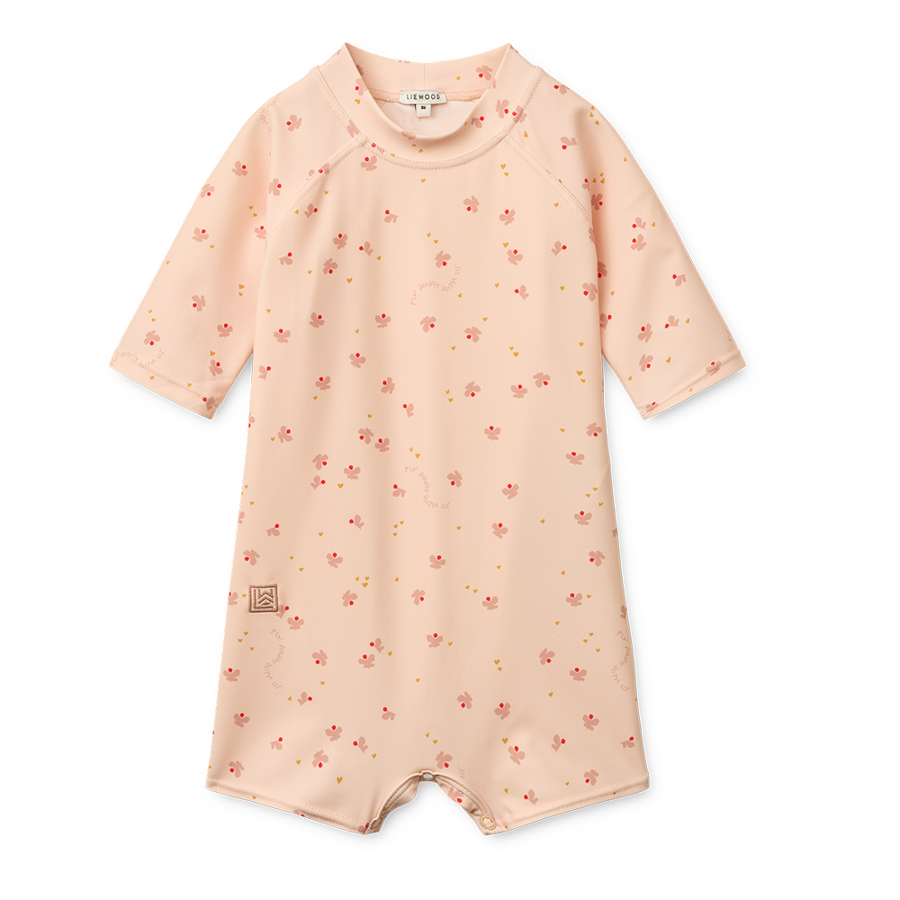 Combinaison de bain bébé Liewood 'Thor' Mini Butterfly/Apple Blossom