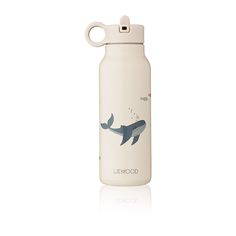 Liewood Trinkflasche für Kinder mit Unterwassermotiven. 