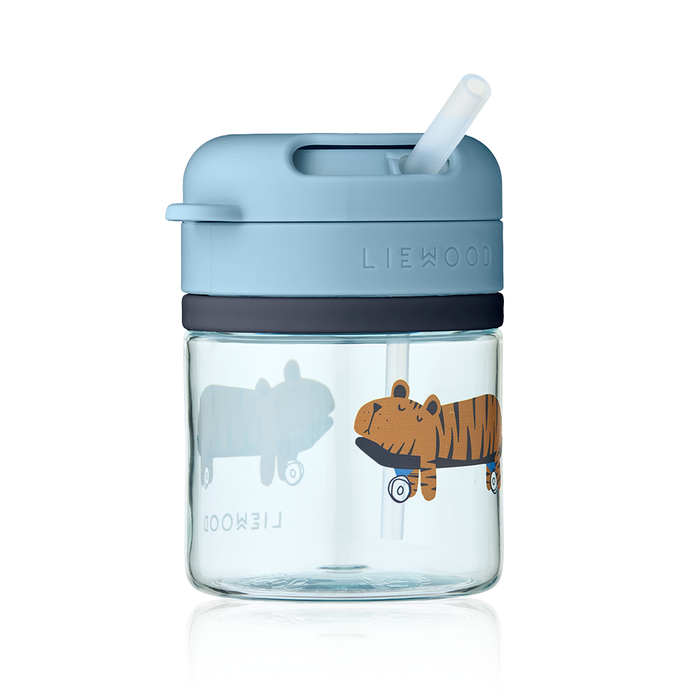 Liewood Trinkbecher mit Strohhalm 'Pavia' Fun Beach/Blue