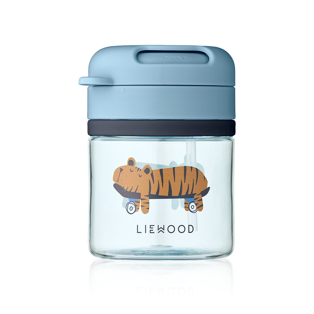 Liewood Trinkbecher mit Strohhalm 'Pavia' Fun Beach/Blue