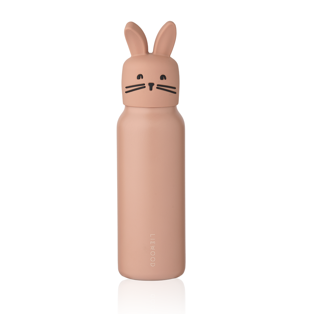 Liewood Drinking Bottle with Bunny Lid 'Falk' 350 ml Pale Tuscany