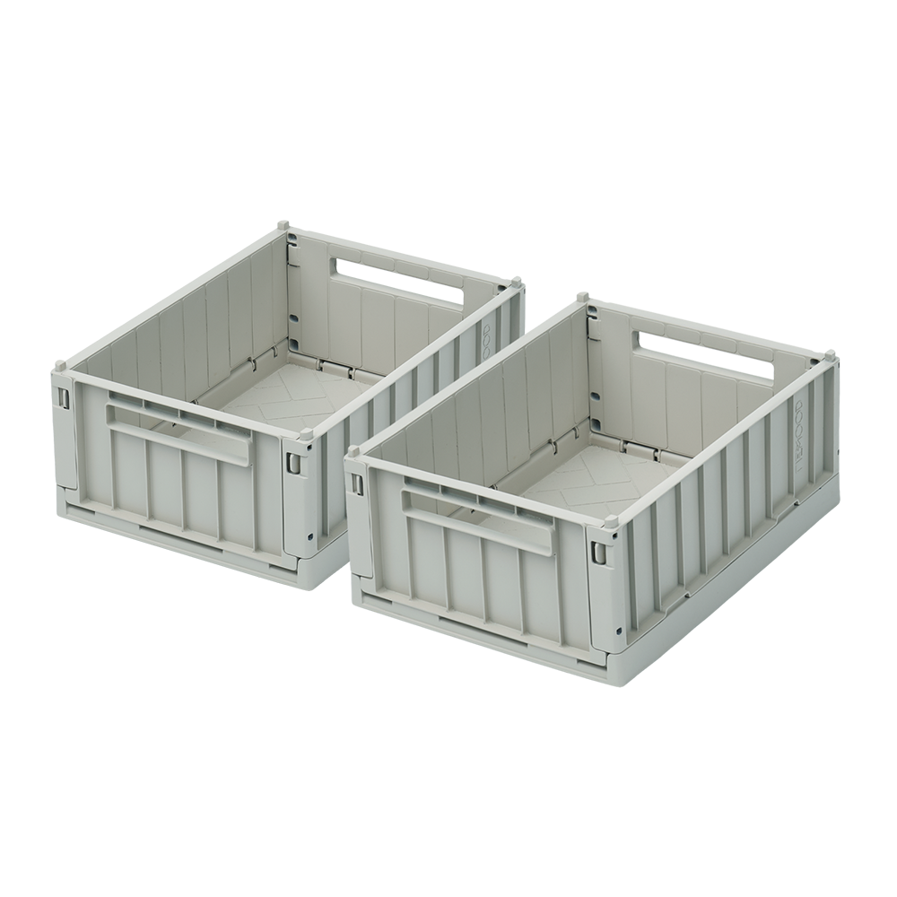 Liewood  Faltbare Aufbewahrungskiste S 2er Set 'Weston'  Dove Blue