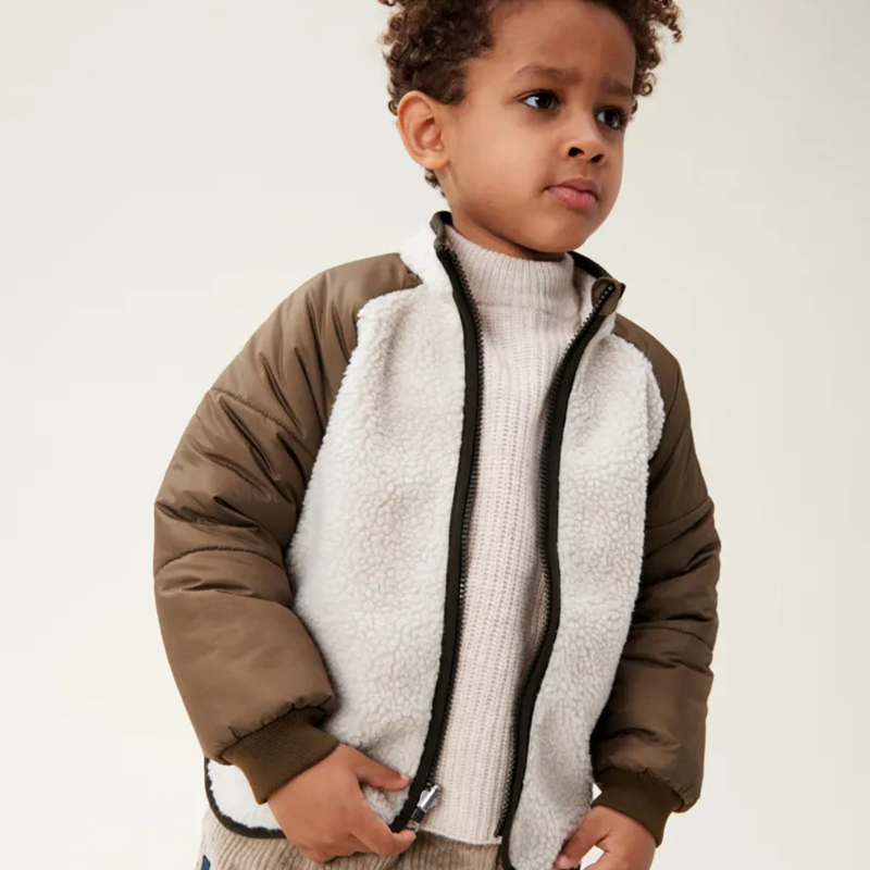 Liewood Wendbare Winterjacke 'Timber' Army Brown Multi Mix - Online MY SNOWFLAKE