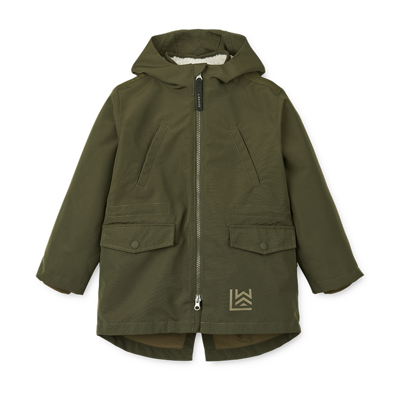 Liewood Wendbare Winterjacke 'Timber' Army Brown Multi Mix - Online MY SNOWFLAKE