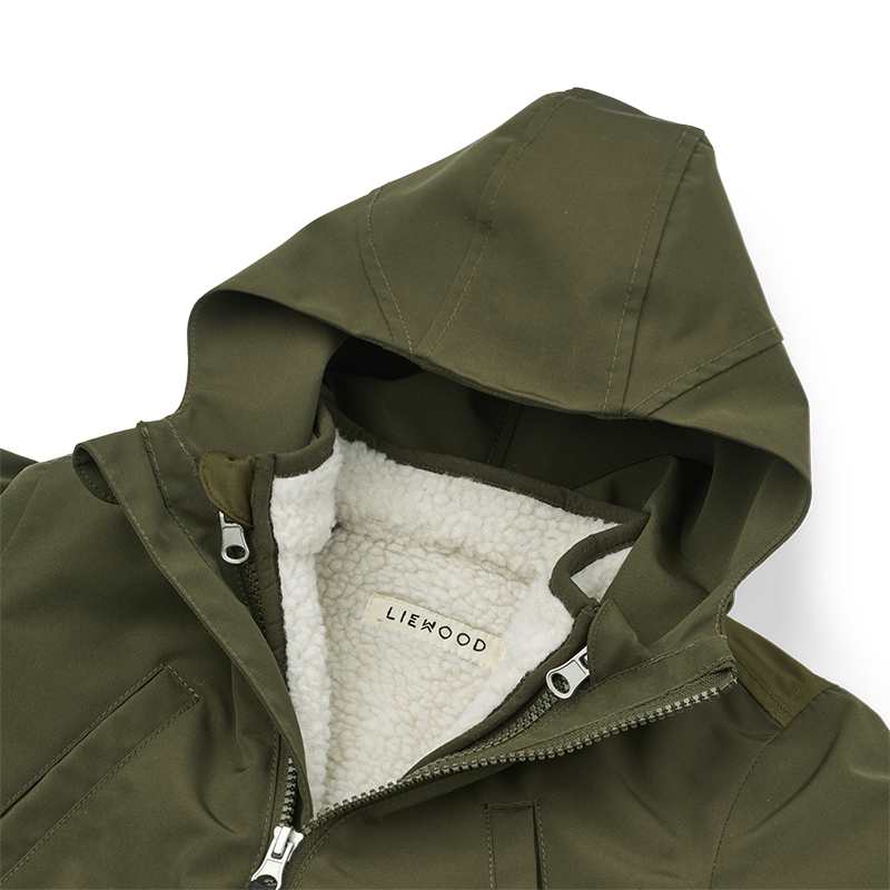 Liewood Wendbare Winterjacke 'Timber' Army Brown Multi Mix - Online MY SNOWFLAKE