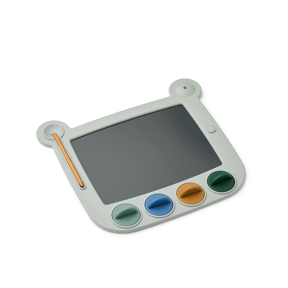 Tablette de dessin LCD magique Liewood avec tampons « Venzora » Dove Blue Multi Mix
