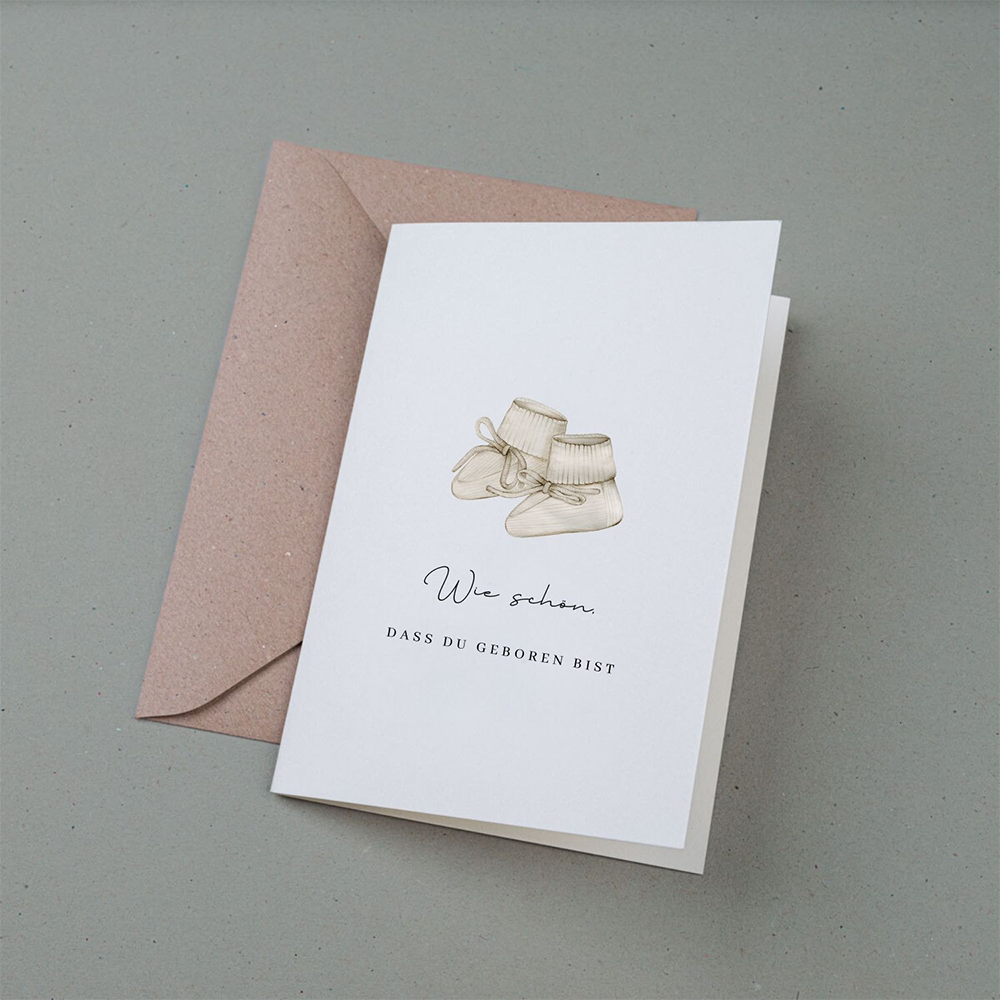 Carte de vœux Liljendal Naissance & Bébé « Wie schön, dass du geboren bist »