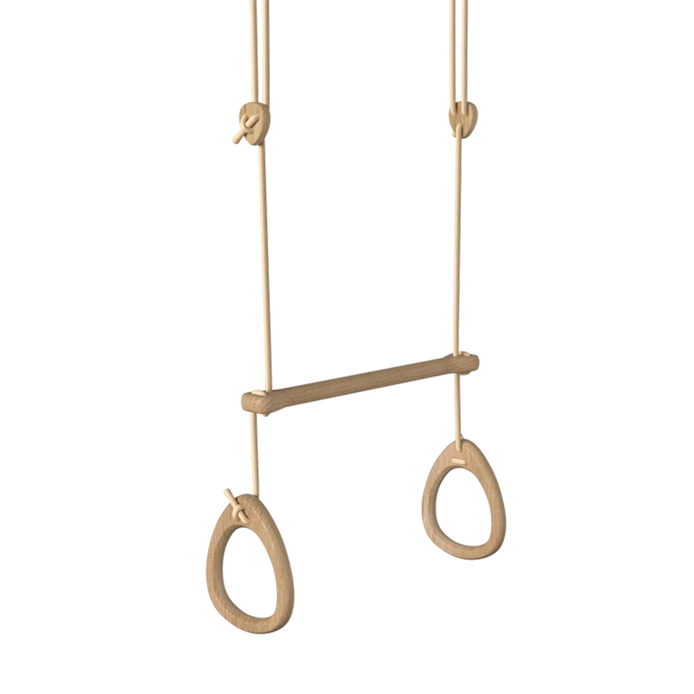 Lillagunga  Trapez mit Turnringen 'Acrobat'  Oak Beige