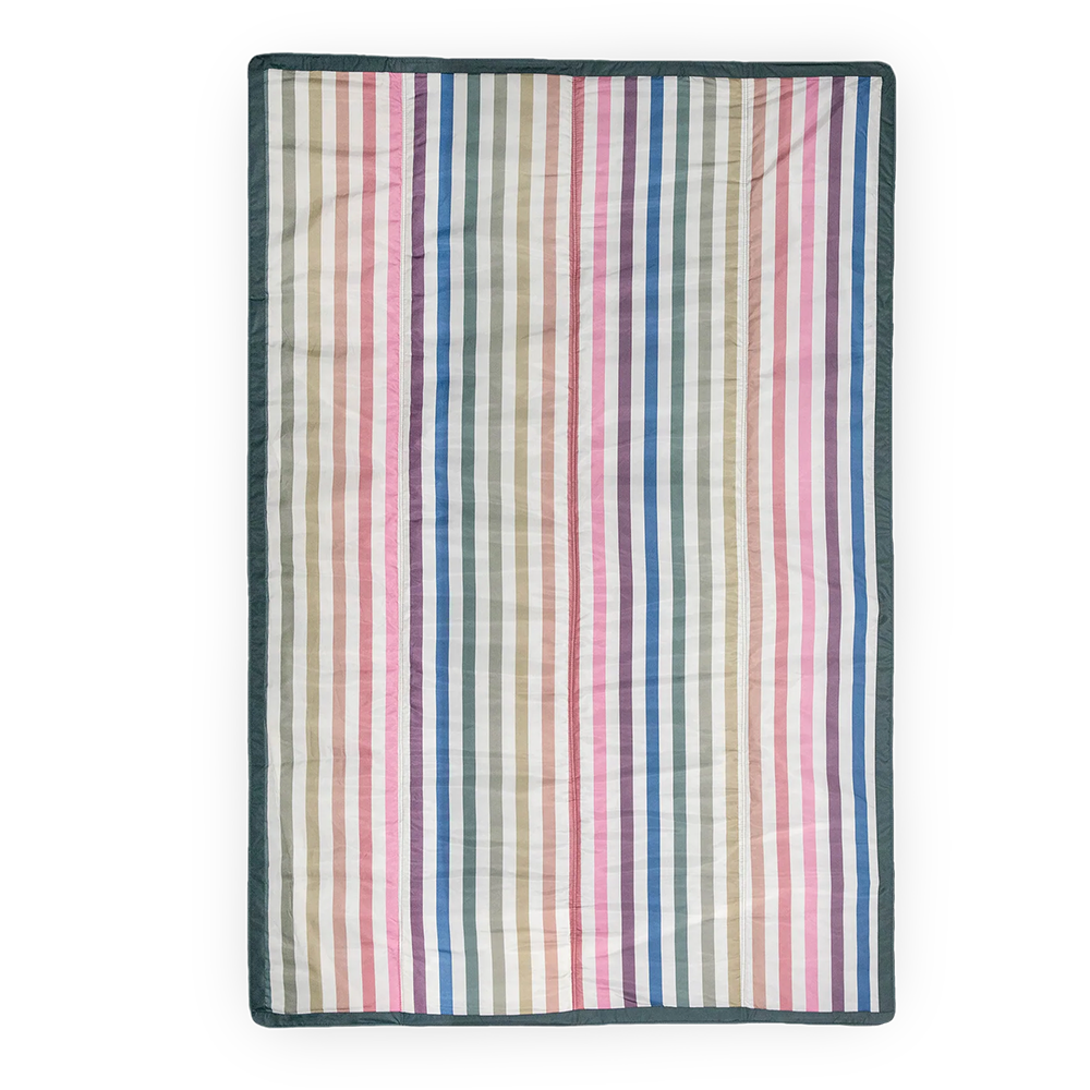 Little Unicorn Couverture de pique-nique grande « Rugby Stripe » Chroma