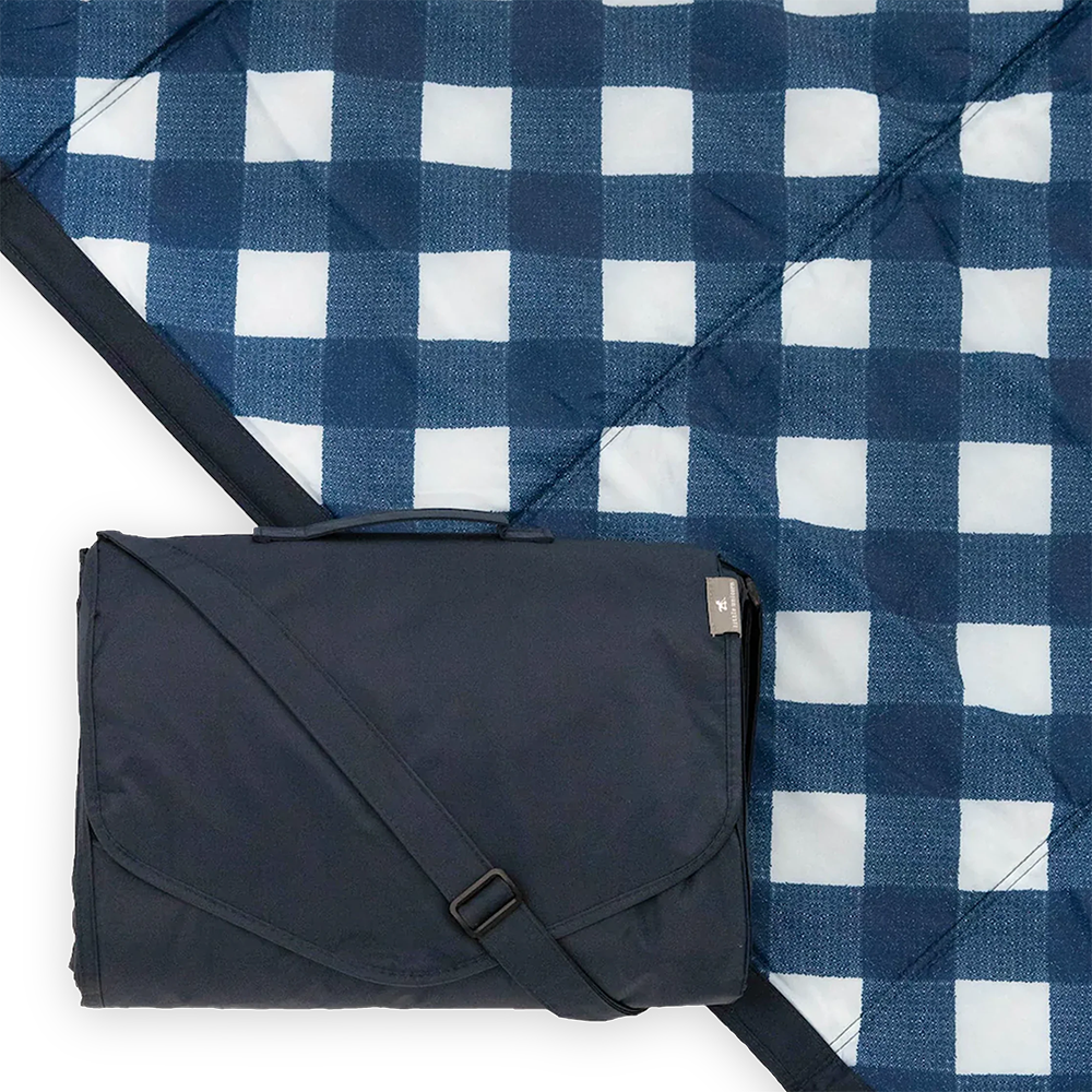 Little Unicorn  Picknickdecke  Navy Plaid - Online MY SNOWFLAKE