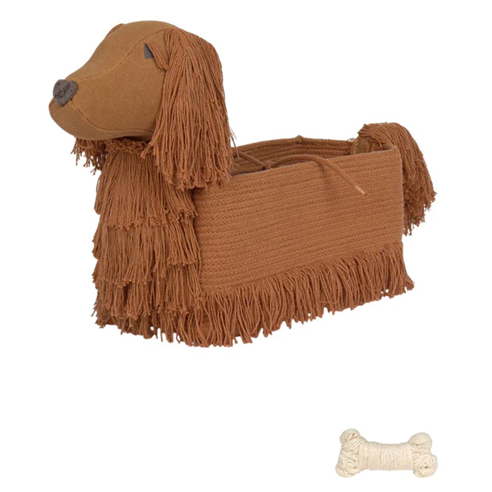 Lorena Canals Aufbewahrungskorb 'Dog Poppy' Toffee - Online MY SNOWFLAKE