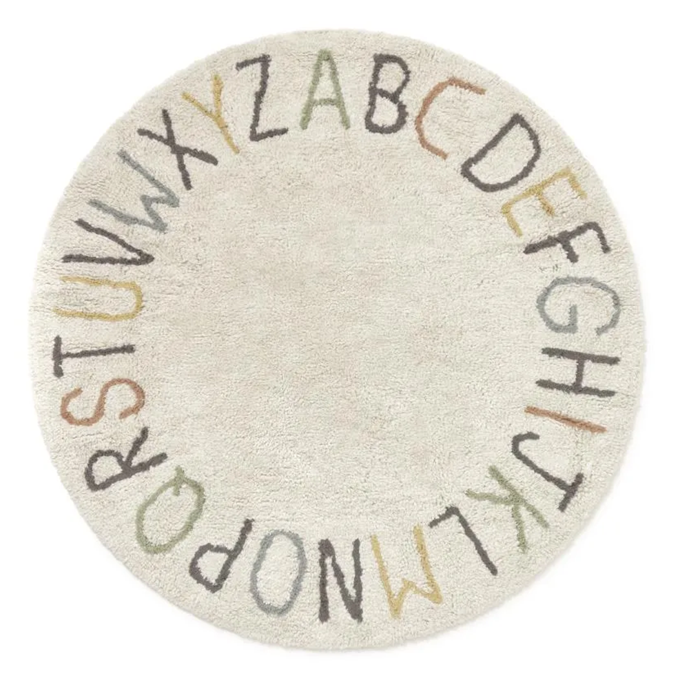 Lorena Canals waschbarer Baumwollteppich 'Color and Letters' ABC