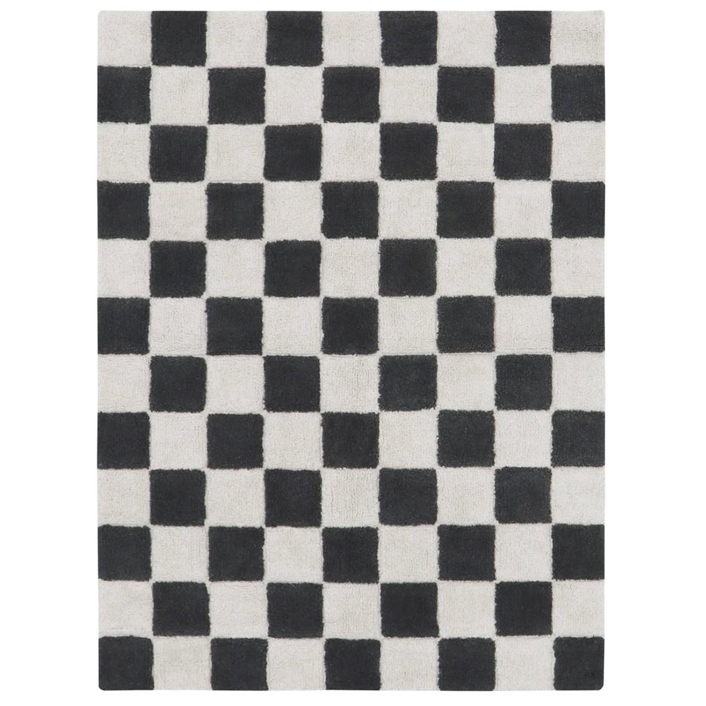 Lorena Canals Washable Cotton Rug 'Kitchen Tiles' Grey