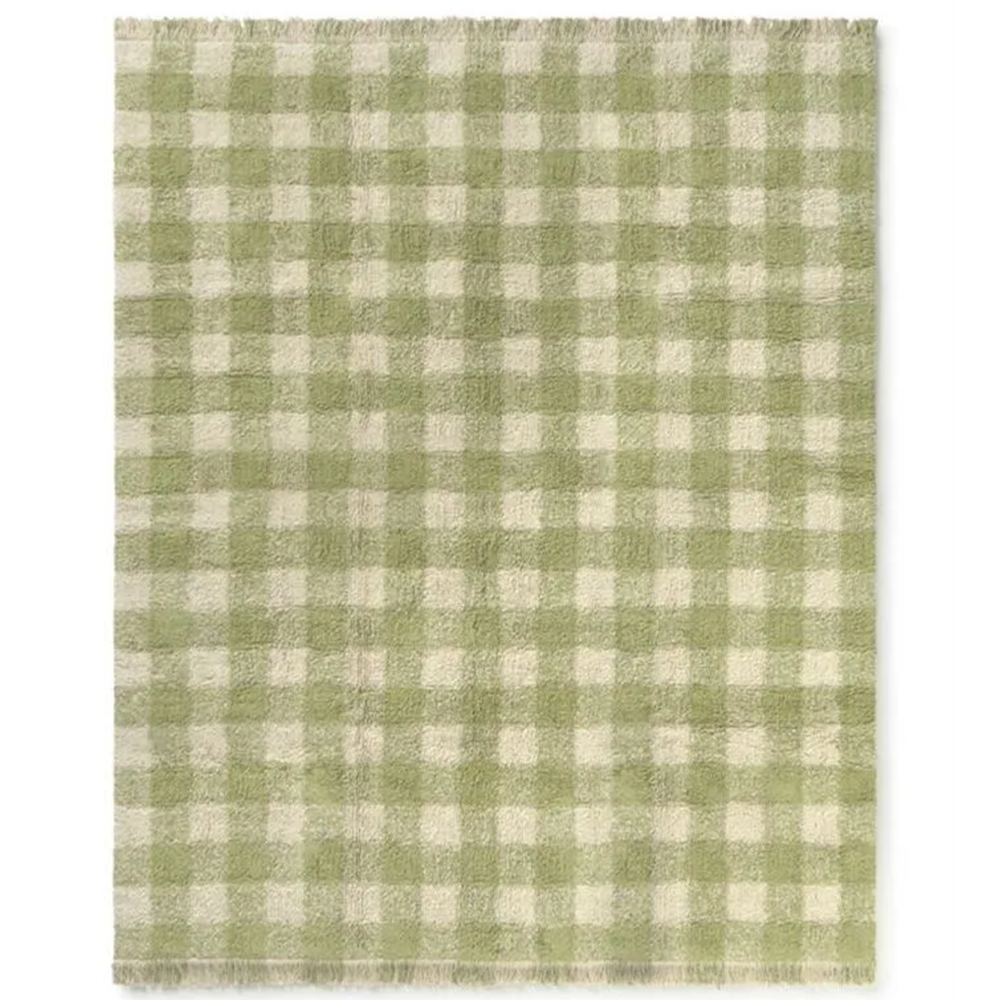 Tapis lavable en coton Lorena Canals 'Vichy' Matcha