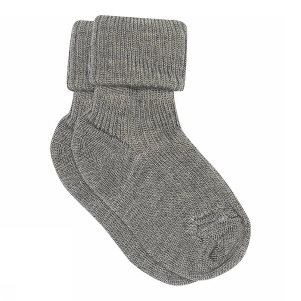 MP Denmark Chaussettes bébé en laine Gris chiné