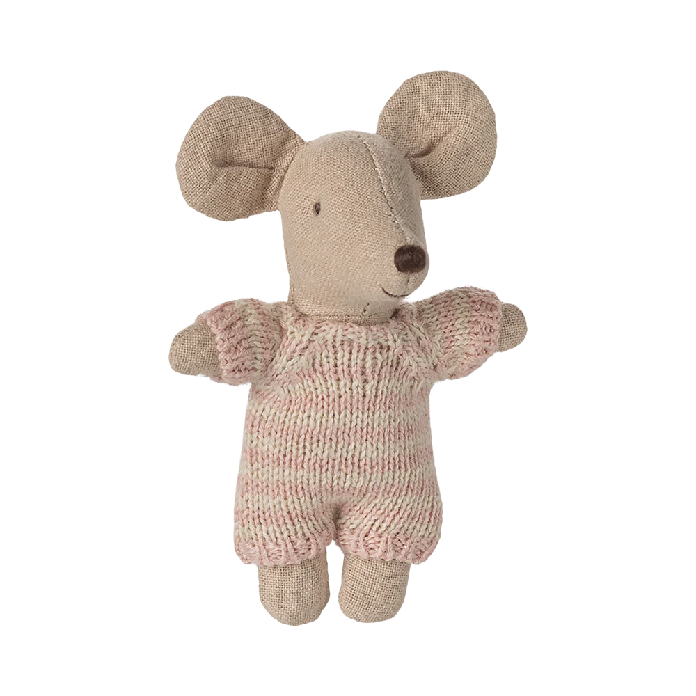 Maileg  Babymaus in Tragekorb Rose - Online MY SNOWFLAKE