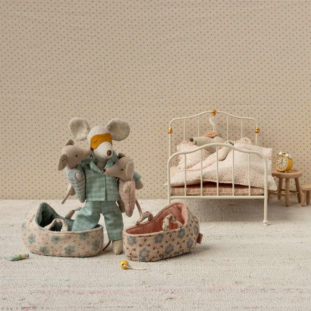 Maileg  Babymaus in Tragekorb Rose - Online MY SNOWFLAKE