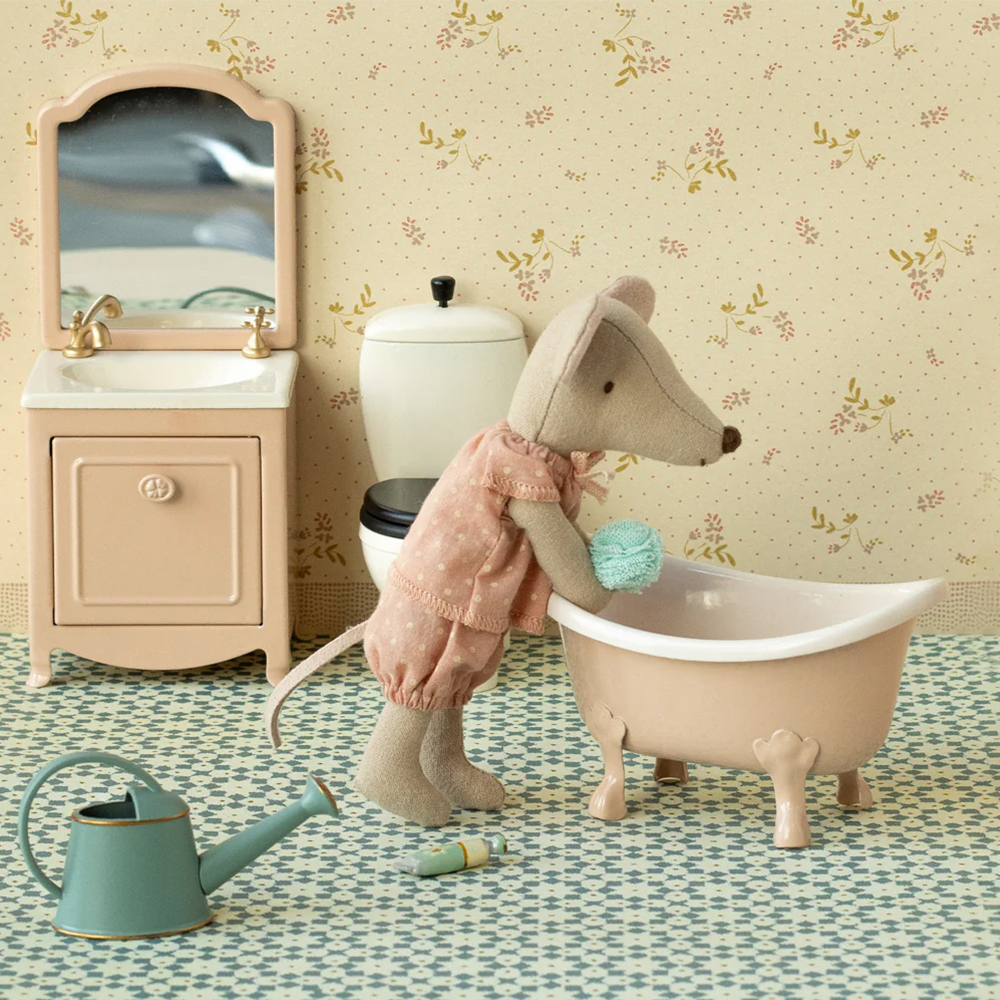 Baignoire Maileg Souris Rose