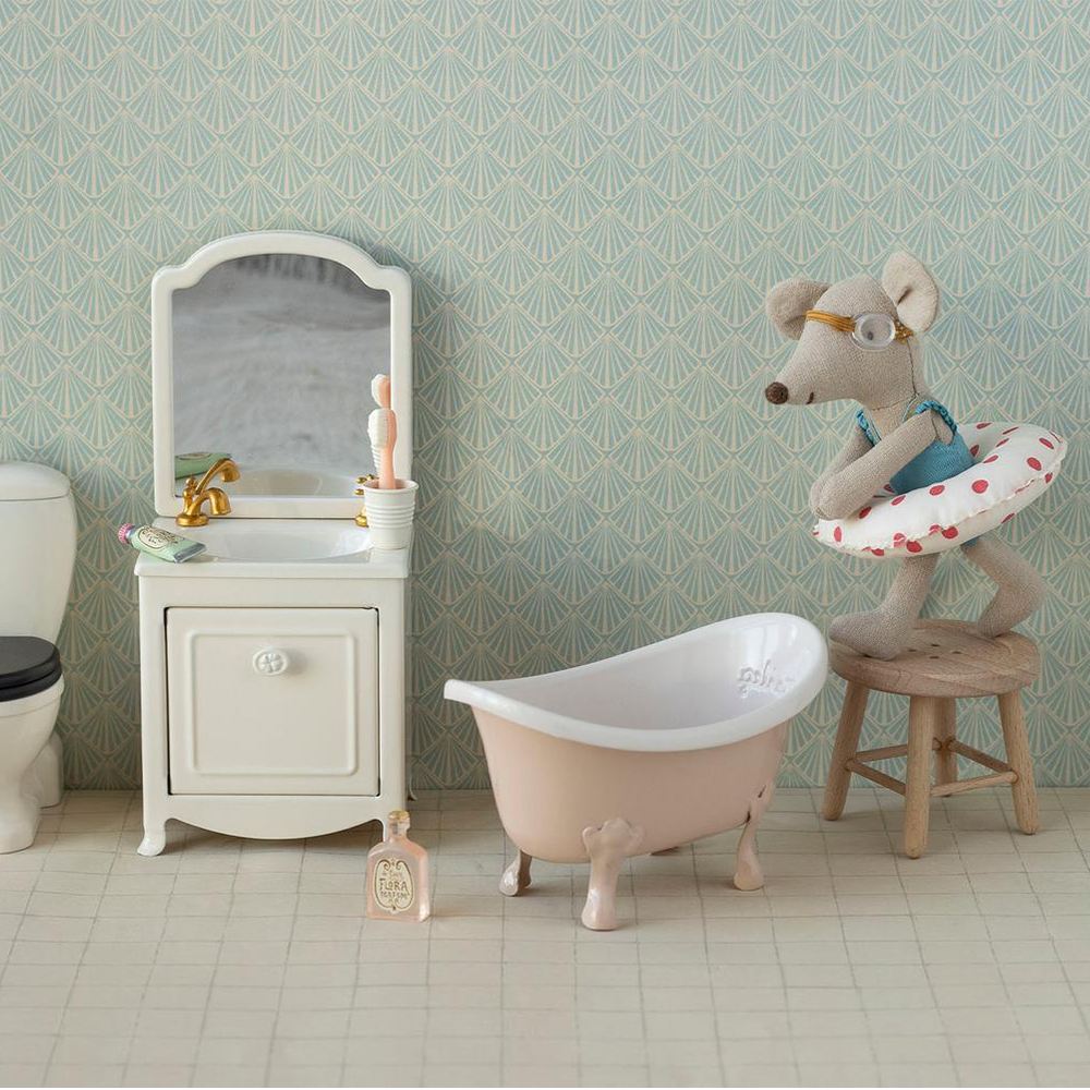 Baignoire Maileg Souris Rose